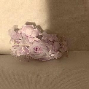 Pale Purple Hair Decorative Flower Comb
